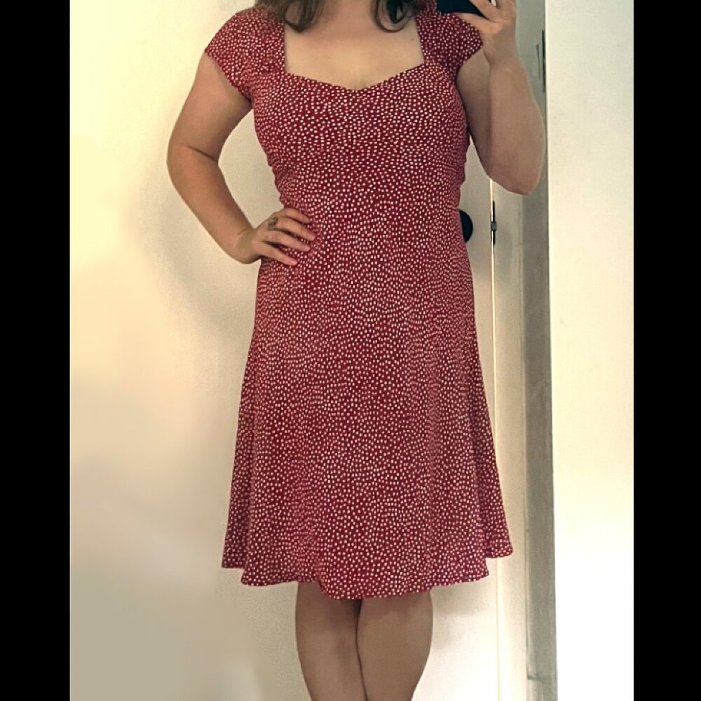 Beautiful red Veronique Manga Bell dress